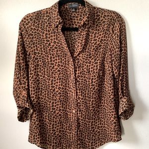 Animal Print Portofino Shirt Size XS